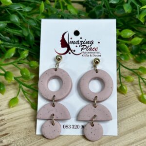 Multi Shaped Pink Earrings