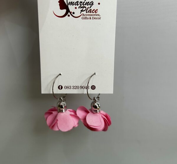 Pink Petal Earrings - Image 2