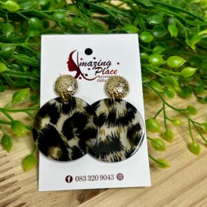 Round Animal Print Earrings