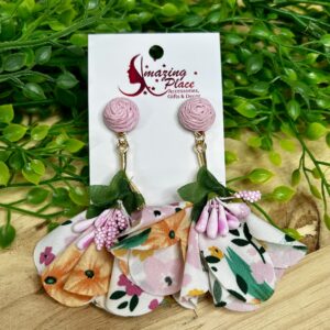 Light Pink Floral Earrings
