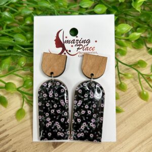 Purple Flower Earrings