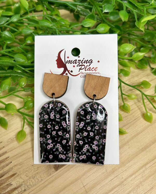 Purple Flower Earrings