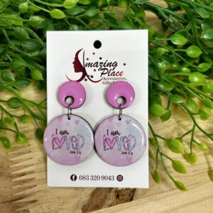 Pink Inspirational Earrings