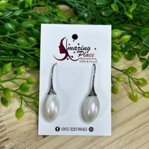 Pearl White Tear Drop Earring