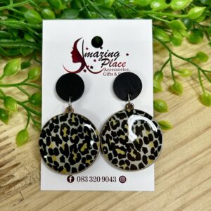 Round Animal Print Earrings
