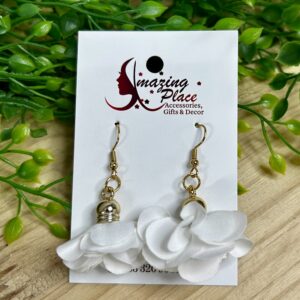 White Petal Earrings