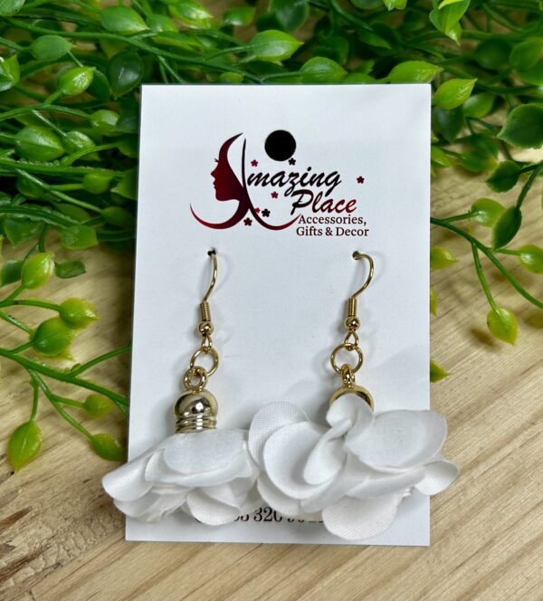 White Petal Earrings