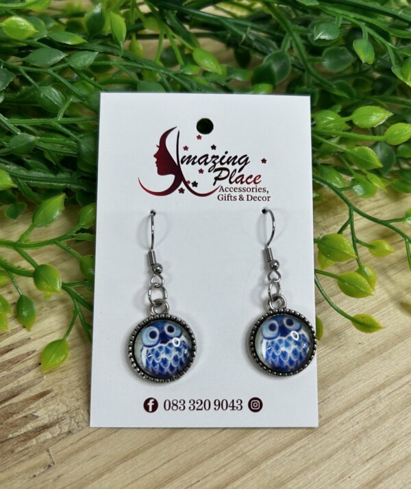 Blue Owl Earrings