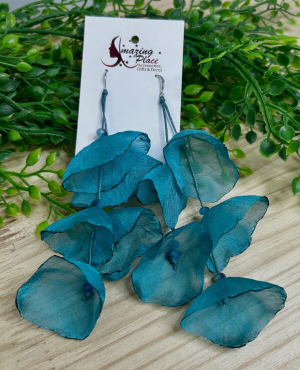 Turquoise Silky Petal Earrings