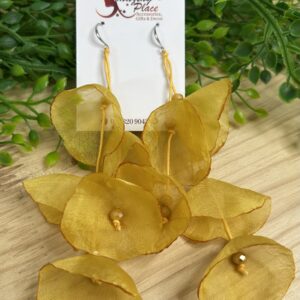 Yellow Silky Petal Earrings