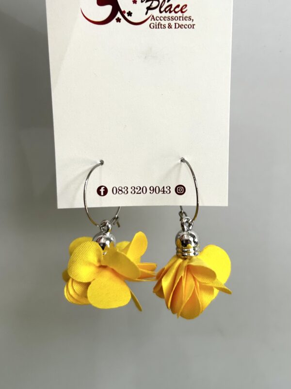 Yellow Petal Earrings - Image 2