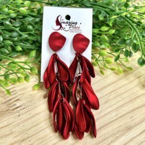Red Jellyfish Earrings