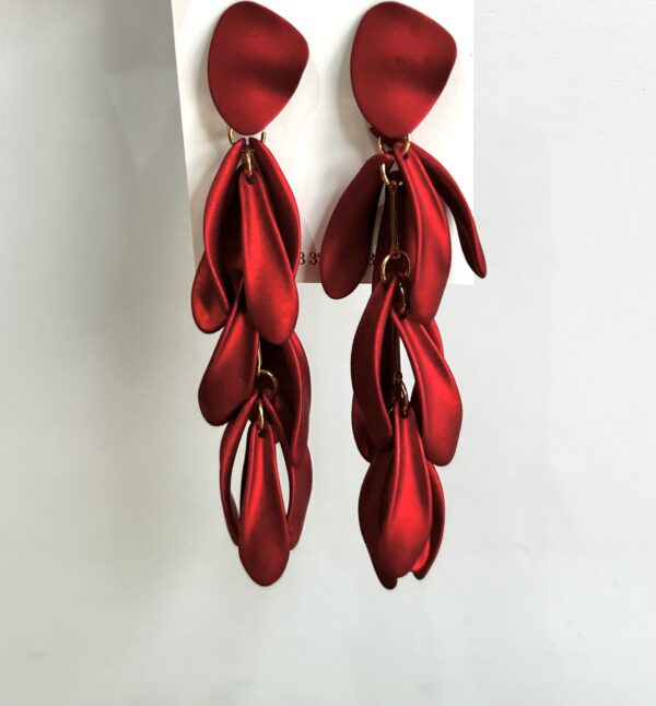 Red Jellyfish Earrings - Image 2