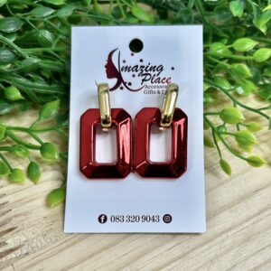 Red Chain Earrings