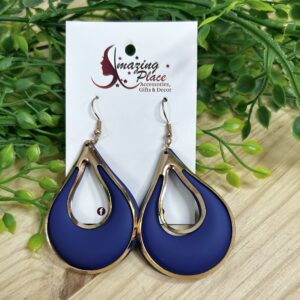 Blue Tear Drop Earrings