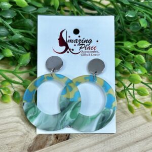 Turquoise Resin Earrings