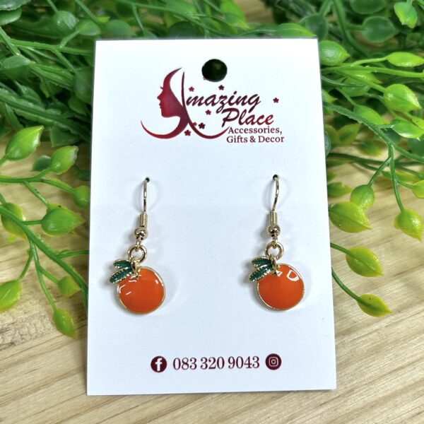 Orange Fruit Earrings