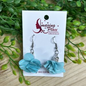 Light Blue Petal Earrings