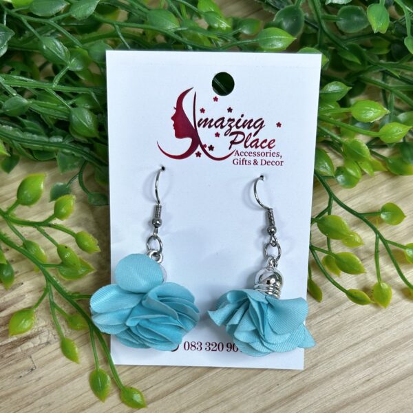 Light Blue Petal Earrings