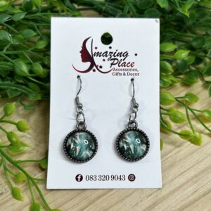 Tropical Glass Dome Earrings