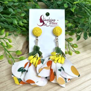 Yellow Floral Earrings