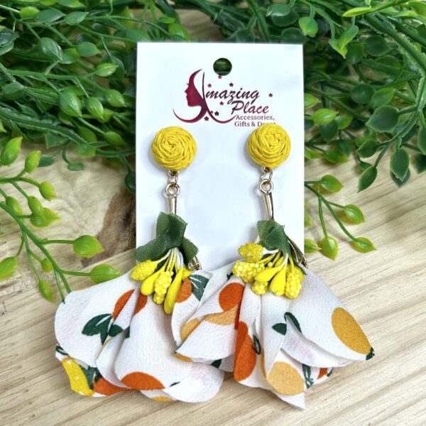 Yellow Floral Earrings