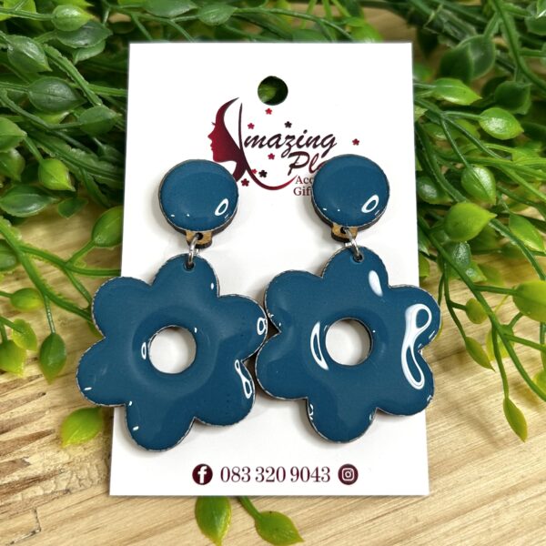 Blue Flower Earrings