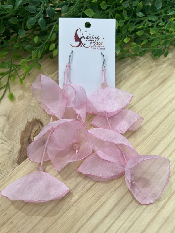 Pink Silky Petal Earrings