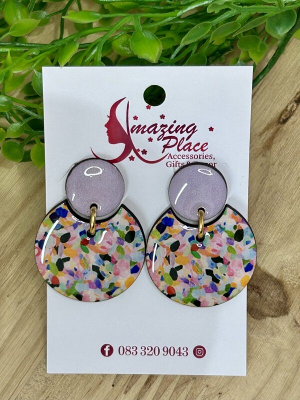 Light Purple Floral Earrings