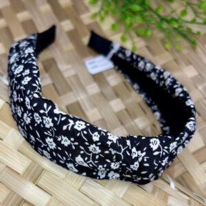Black Floral Alice Band