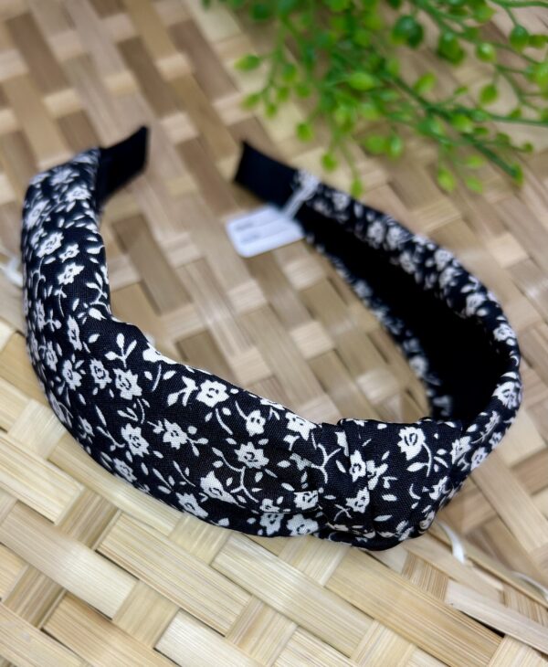 Black Floral Alice Band