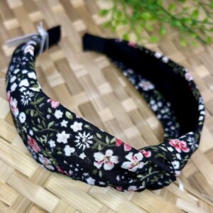 Black Floral Alice Band