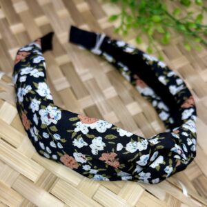 Black Floral Alice Band