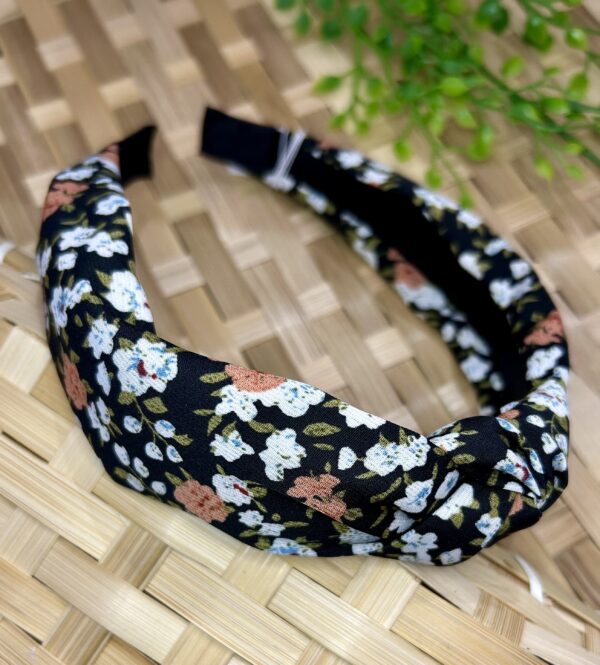 Black Floral Alice Band