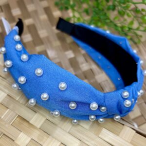 Blue Alice Band With Pearls