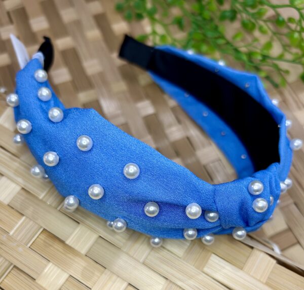 Blue Alice Band With Pearls