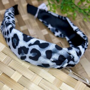 Dark Leopard Print Alice Band