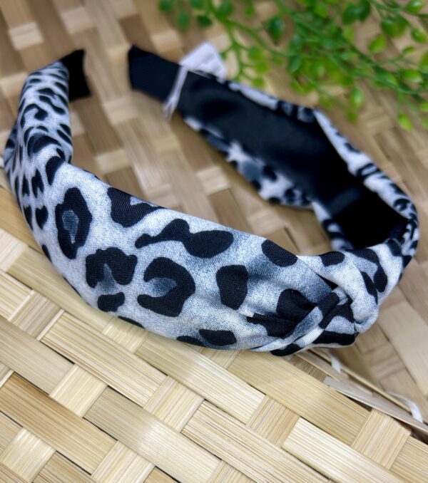 Dark Leopard Print Alice Band