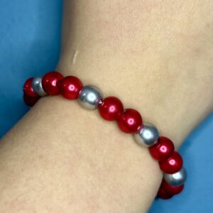 Red And Silver Bracelet