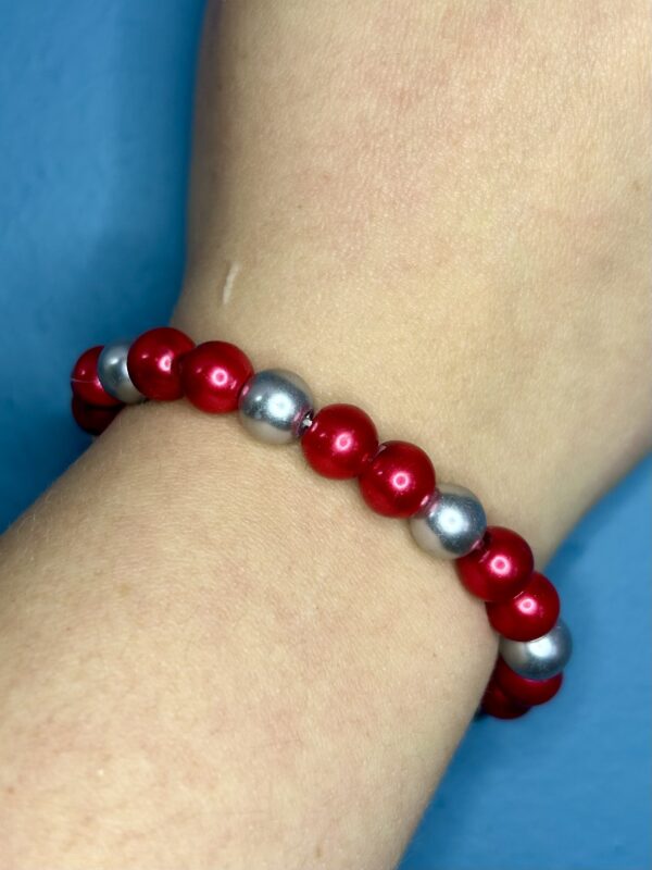 Red And Silver Bracelet