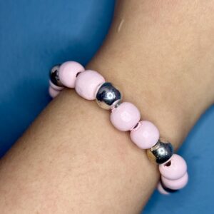 Pink And Silver Bracelet