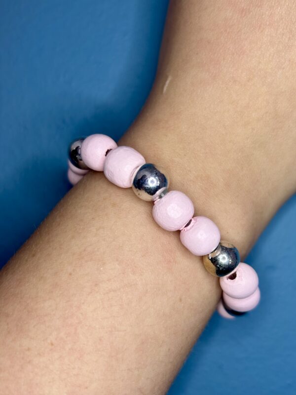 Pink And Silver Bracelet