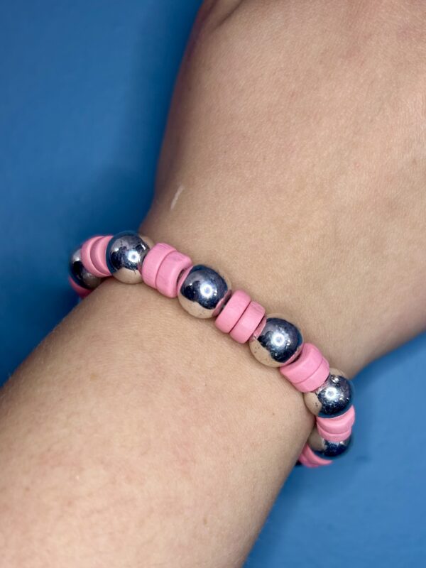 Pink And Silver Bracelet