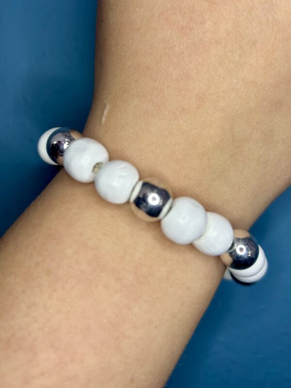 White And Silver Bracelet