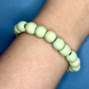 Teal Wooden Bead Bracelet