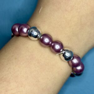 Purple And Silver Bracelet