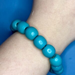 Turquoise Small Wooden Bead Bracelet