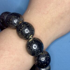 Black Wooden Bead Bracelet