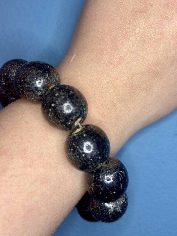 Black Wooden Bead Bracelet