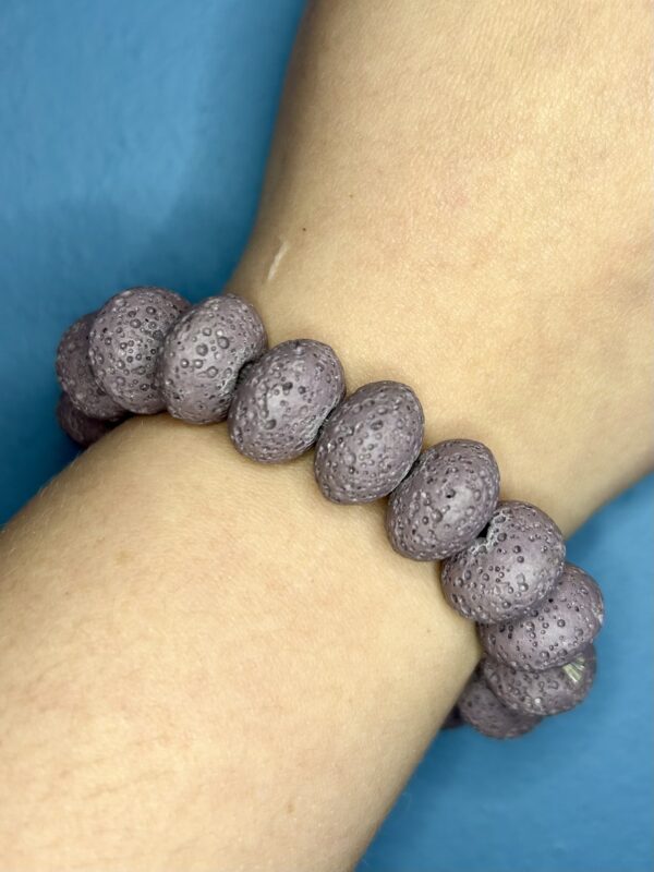 Purple Rock Bead Bracelet
